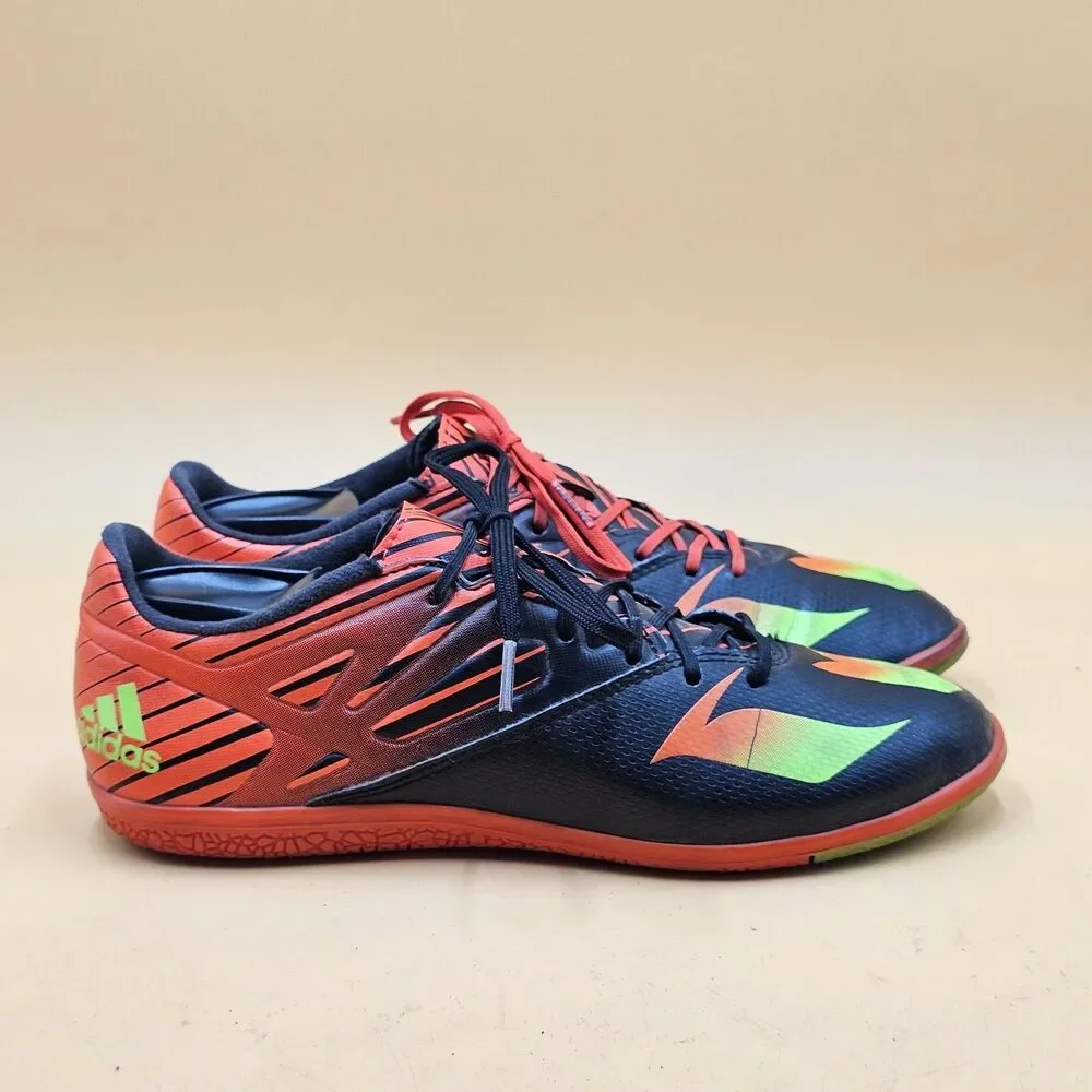 Adidas Messi 15.3 Indoor Soccer Shoes Black/Solar Red/Green Mens Size 7 AF4846